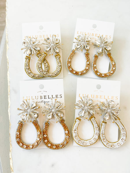 Derby Horseshoe Earrings – Lulubelles Boutique