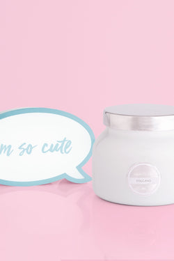 8oz. White Petite Candle Jar, Volcano