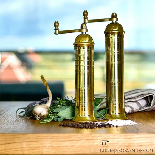 'Brass Mill' Salt & Pepper Grinders  - 8"/9"