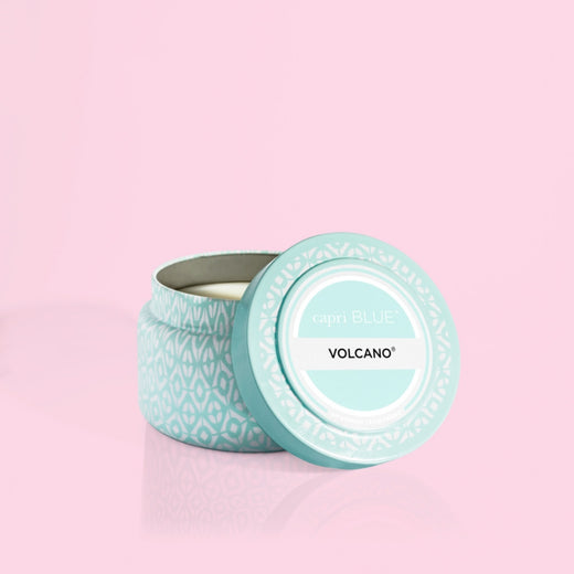 8.5oz. Volcano Aqua Printed Travel Tin