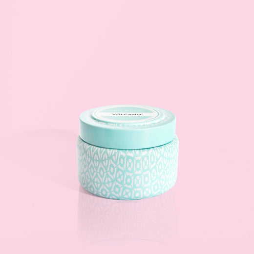 8.5oz. Volcano Aqua Printed Travel Tin