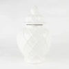 White Textured Ginger Jar