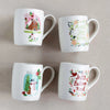 Stoneware Mug with Holiday Pattern, 4 Styles