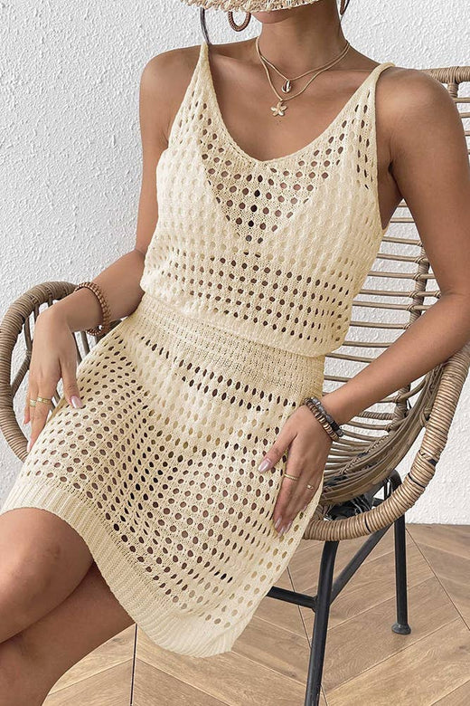 Knit Waist Beach Cover Up