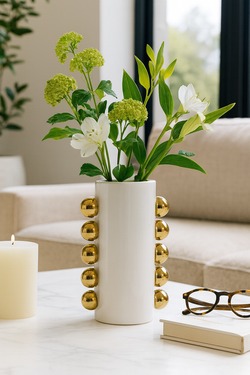 Cylinder Vase with Side Knobs