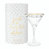 Gold Foil Martini Glass - Just a Tini Bit Older