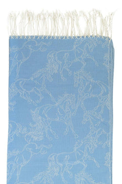 Lila Horses Pashmina Scarf