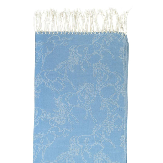 Lila Horses Pashmina Scarf