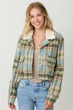 Plaid Cropped Jacket