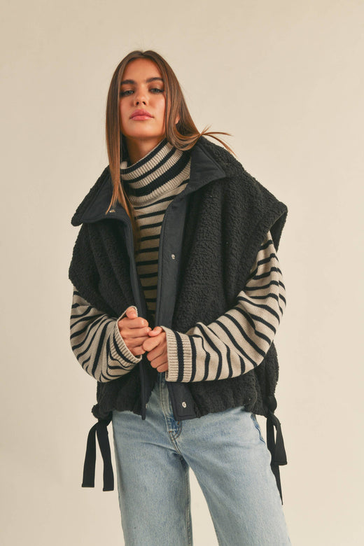 Teddy Fabric Vest Jacket
