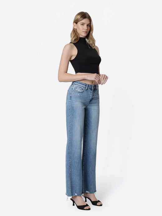 High Rise Slant Vintage Flare JeansI