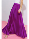 Satin Pleated Maxi Skirt