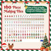 Geode Green Glam Holiday Christmas Mahjong Tiles