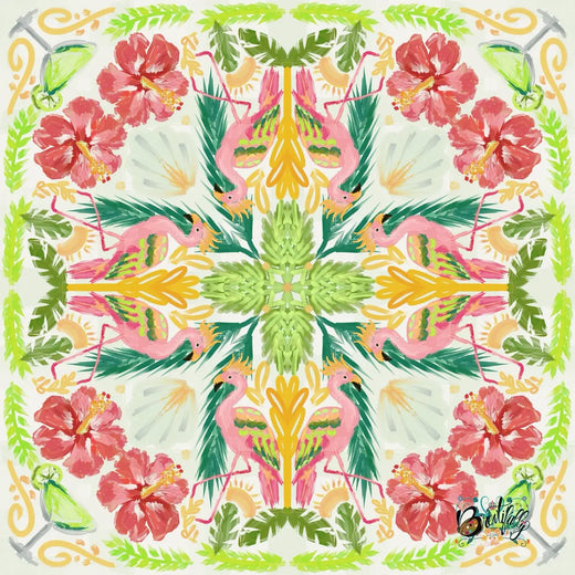 Summer Flamingo Mahjong Mat