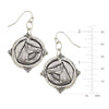 Silver Intaglio Horse Earrings