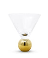 Gold Hammered Martini Glass