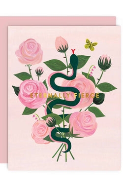 Eternally Fierce Greeting Card - Gold Foil