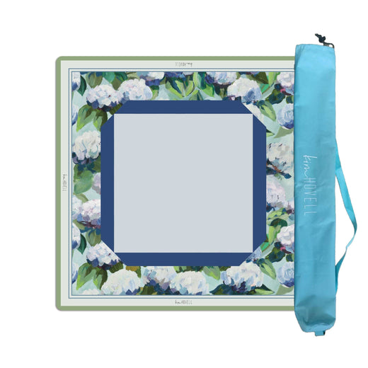 Mahjong Mat - Coastal Hydrangea by Kim Hovell