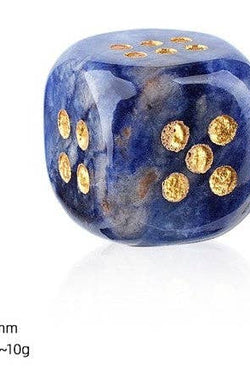 Natural Semi-Precious Gemstone Mahjong Dice – Set of 2