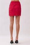 Floral Lace High Rise Mini Skirt