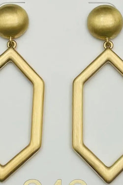 Hexagon Dangle Earrings
