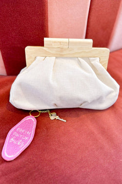 East Bay Clutch- Linen