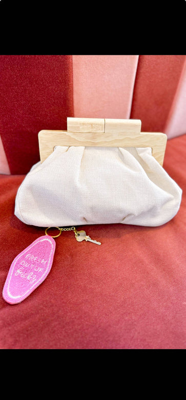 East Bay Clutch- Linen