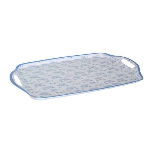 Blue Horse Racing Icons Melamine Tray
