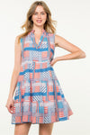 Sleeveless Striped Pattern Dress