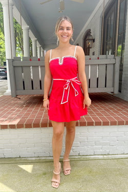 Poplin Braided Detail Dress
