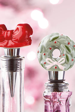 Very Merry Wreath Bottle Stopper