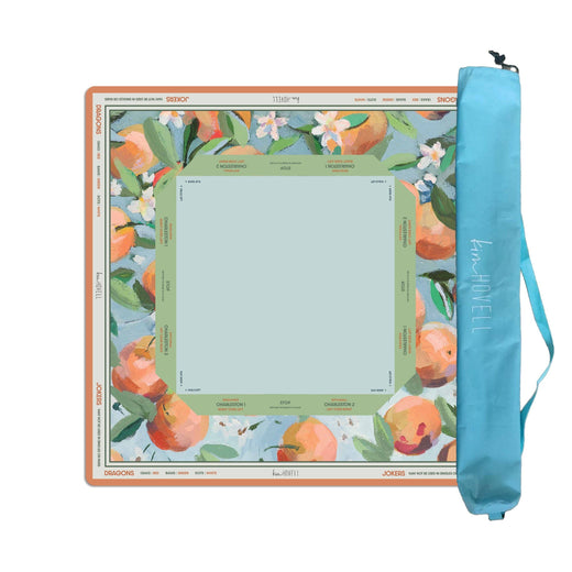 Mahjong Mat - Orange Blossom by Kim Hovell
