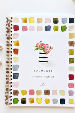 Bouquets Watercolor Workbook by Emily Lex