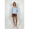 Stripe Brushed Boatneck Sweater