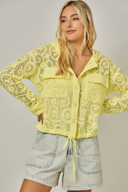 Crochet Lace Hoodie Jacket