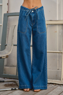 Soft Denim Straight Pants