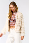 Faux Fur Open Front Jacket