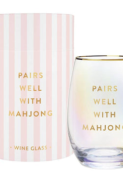 Gold Foil Stemless Wine Glass