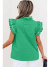 Scallop Trim Short Sleeve Shirt