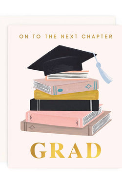 Next Chapter Grad Greeting Card (Gold Foil)