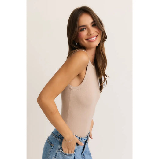 Round Neck Sleeveless Bodysuit