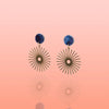 Solana Deep Blue Sunburst Earrings Water Resistant