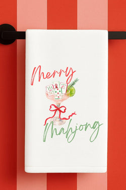 Mahjong Christmas Kitchen Towel