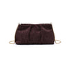 Elva Croc Embossed Faux Suede Clutch
