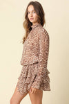 Darvy Leopard Ruffle Mini Dress