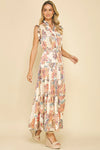 Floral Print Tiered Maxi Dress