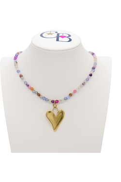 * Gold Statement Heart Charm