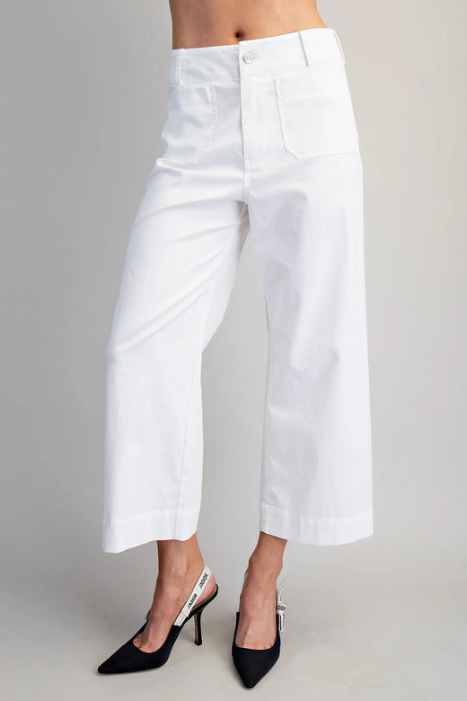 Solid Straight Leg Pants