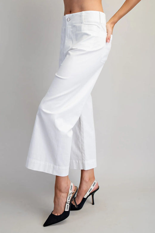 Solid Straight Leg Pants