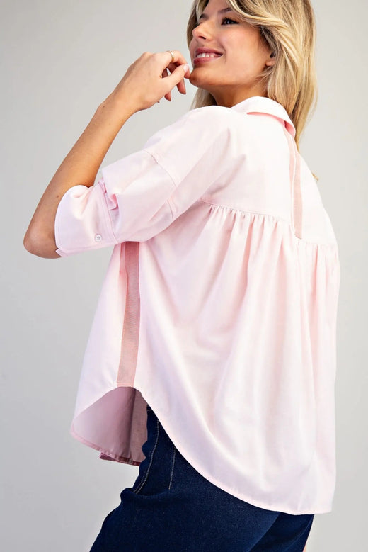 Stripe Detailing Button Down Shirt